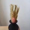 Mini Vase 3D avec Bouquet de Fleurs Séchées – 10 cm