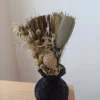 Mini Vase 3D avec Bouquet de Fleurs Séchées – 10 cm