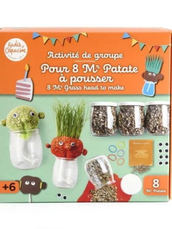 Kit jardinage enfant – 8 Mr Patate à pousser – Radis et Capucine