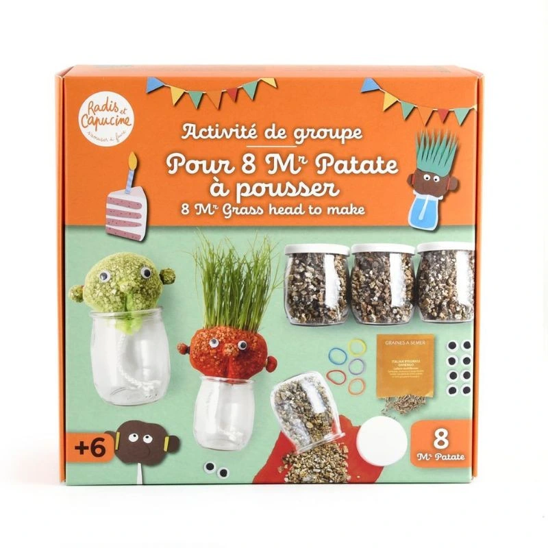 Kit jardinage enfant – 8 Mr Patate à pousser – Radis et Capucine