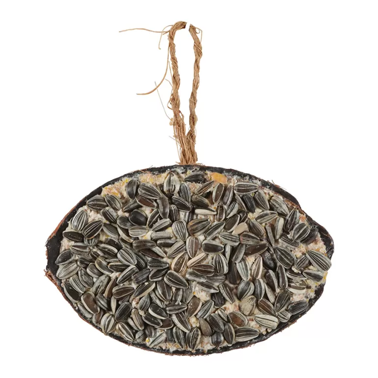 Demi noix de coco graisse au tournesol pour oiseaux – Zolux
