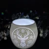 Photophore “Boule de neige” tête de cerf – Décoration de Noël imprimée en 3D