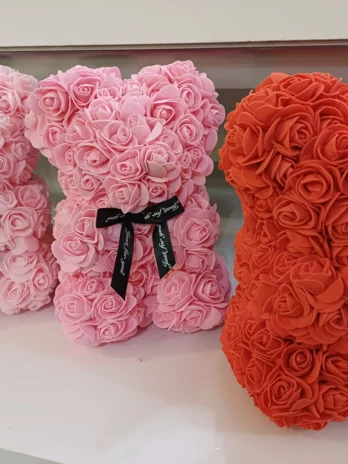 Ours - Je T'aime - en fleurs en mousse